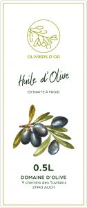 étiquette adhésive huile d'olive E893-1